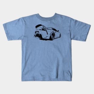 Toyota GR Supra Mk5 - black stylized on light background Kids T-Shirt